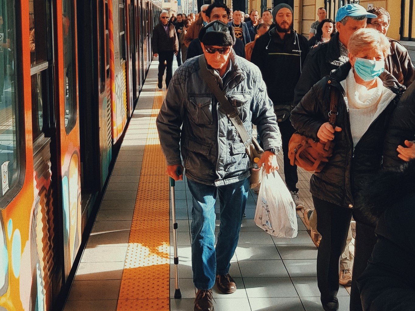 People on Train Platform