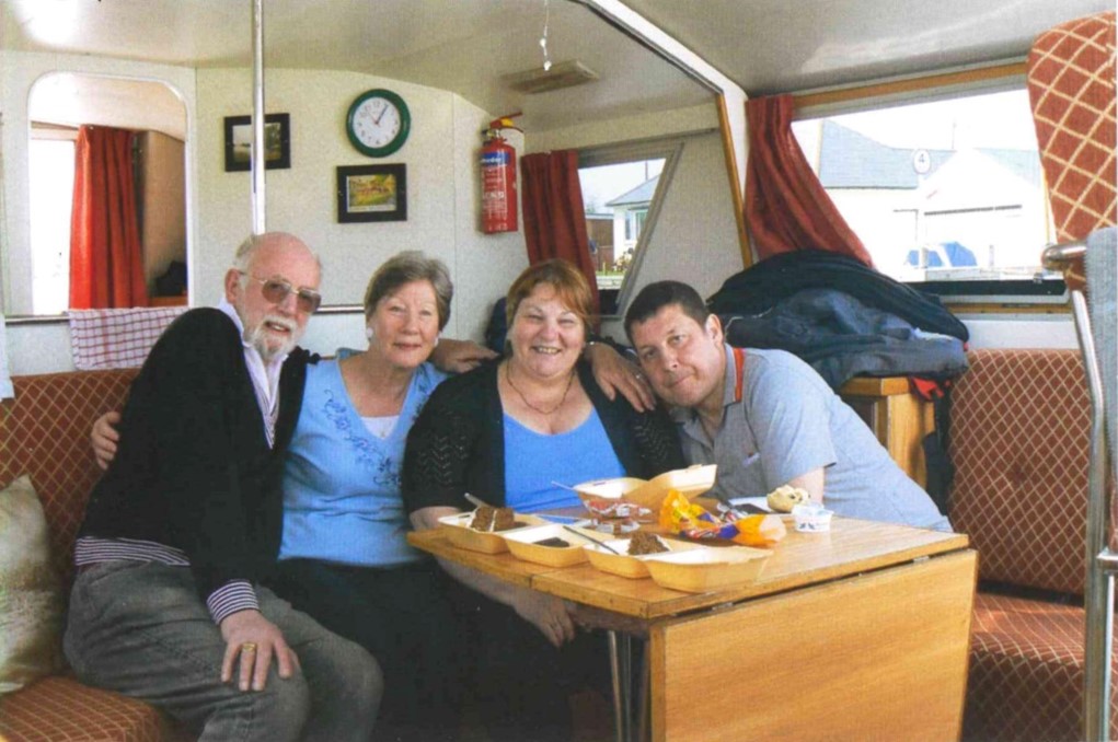 Mike and CONNECT friends on a boat